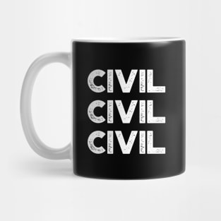 Civil Vintage Retro (White) Mug